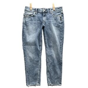 Silver Jeans Elyse Womens 32x24* Slim Crop Skate Streetwear 90s Boho Y2k Relaxed